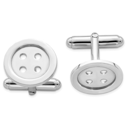 Sterling Silver Button Cufflinks