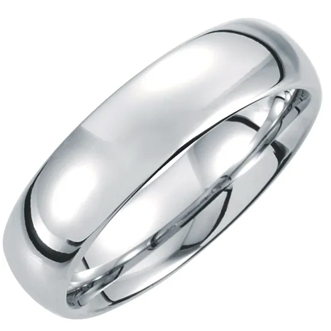 White Dura Tungsten Polished Band