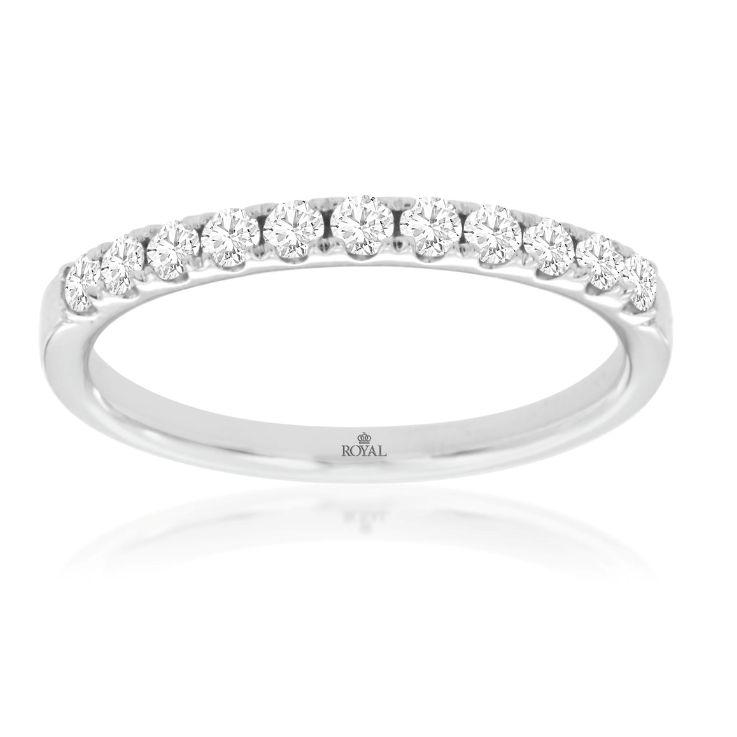 14K White Gold 0.50cttw Diamond Wedding Band