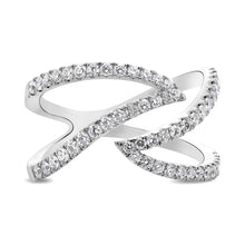 Load image into Gallery viewer, Abstract Diamond Ring, Diamond Freeform Ring, Open Diamond Ring