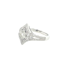 Load image into Gallery viewer, 18K White Gold Diamond Vintage Inspired Engagement Ring