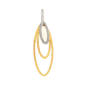 14K Two-Tone Gold and Diamond Multi-Loop Pendant