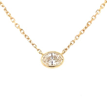 Load image into Gallery viewer, 14K Yellow Gold Single Diamond Bezel Necklace