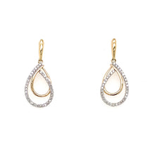 Load image into Gallery viewer, 14K Yellow Gold and Diamond Double Looped Earrings