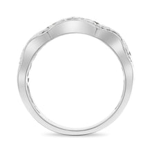 Load image into Gallery viewer, 14K White Gold Sapphire and Diamond Vintage Inspired Ring